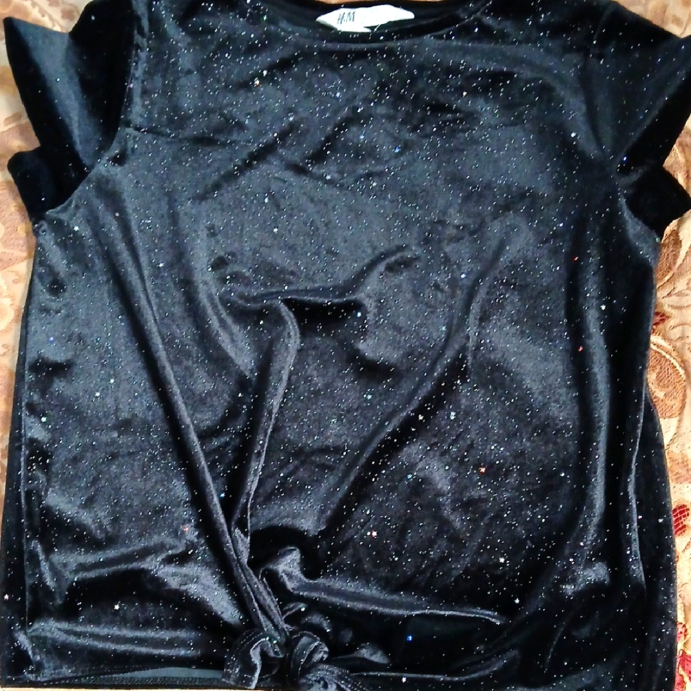 H&M Black Sparkle Women's Top
